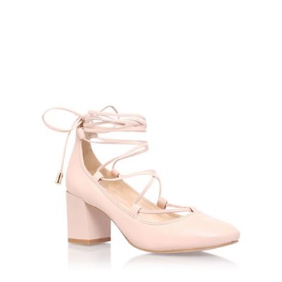 Carvela Pink 'aid' high heel court shoe with ankle lace